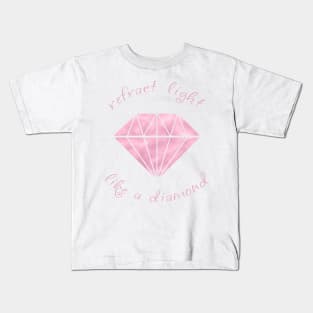 Refract Light Like a Diamond - Dusky Pink Kids T-Shirt